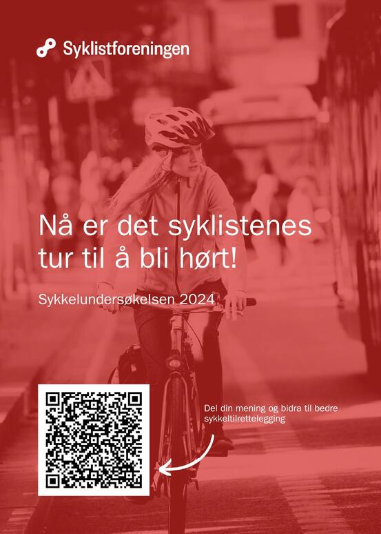Plakat for sykkelundersøkelsen 2024