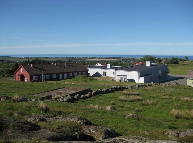 Bilde av bygningene på muséet på Nordberg.