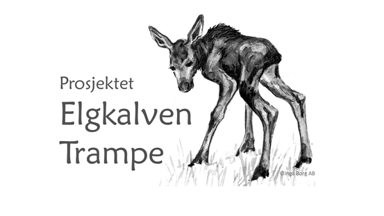 Illustrasjon av en svak elgkalv