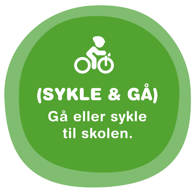 sykle eller gå til skolen[1]