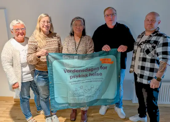 Foto av komiteen for Verdensdagen for psykisk helse i Tjeldsund