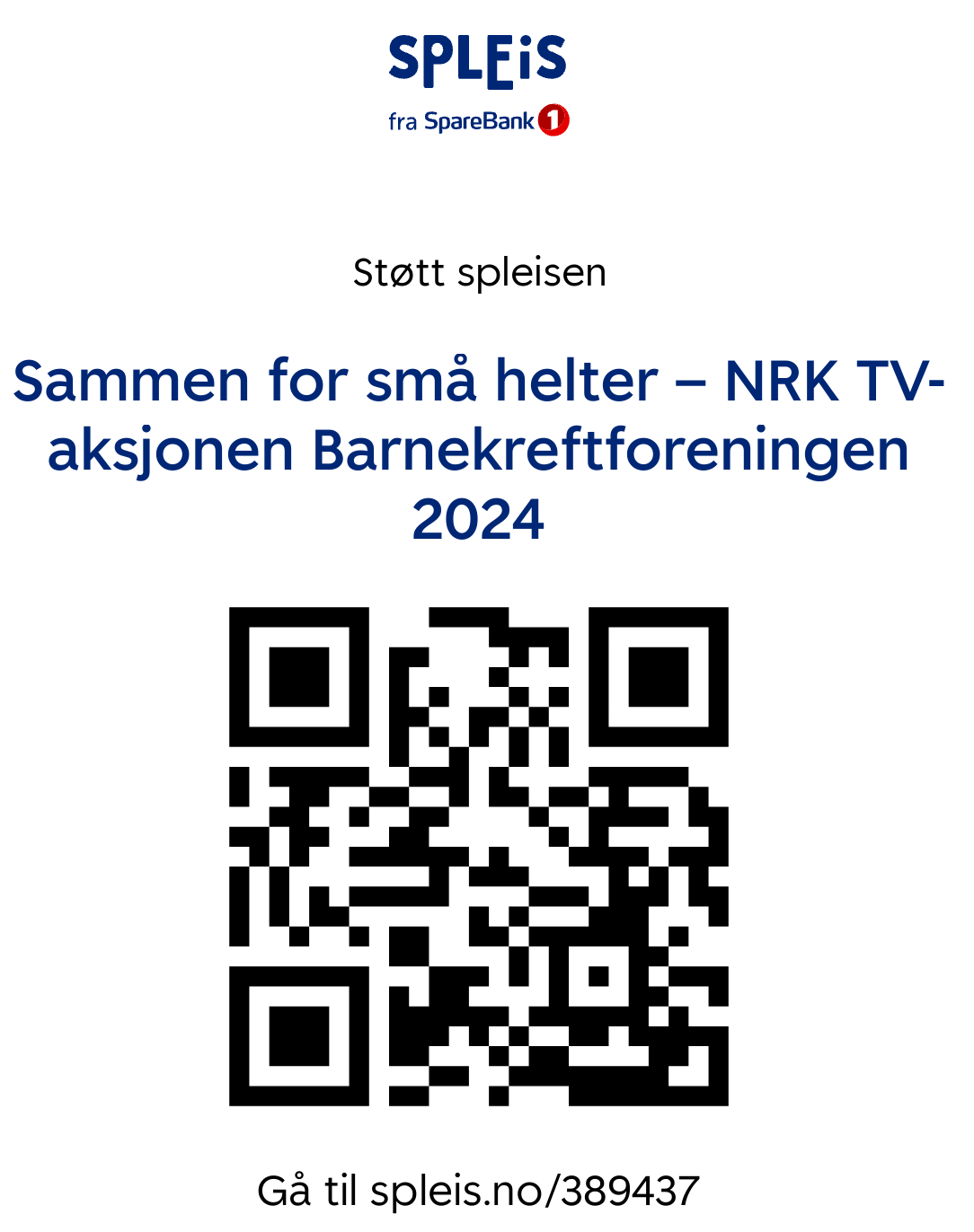 QR-kode for Stord sin spleis for tv-aksjonen 2024