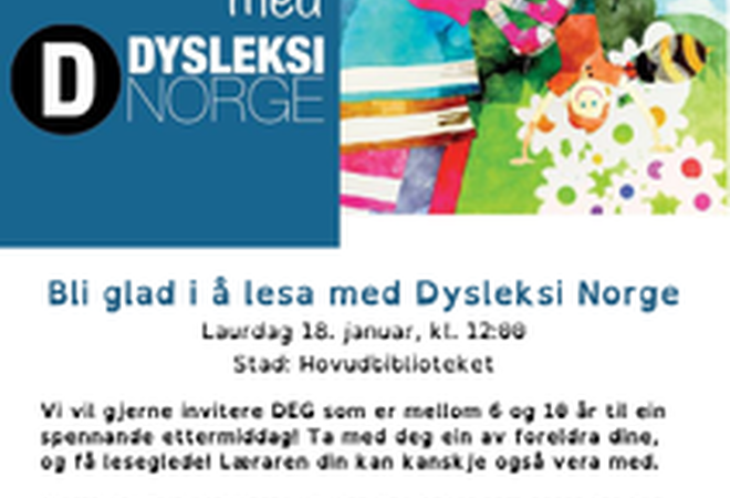 Plakat til arrangement med Dysleksi Norge