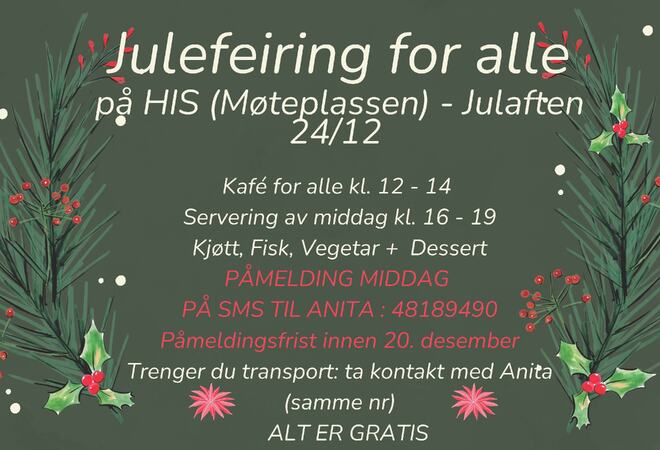 Plakat Julefeiring for alle