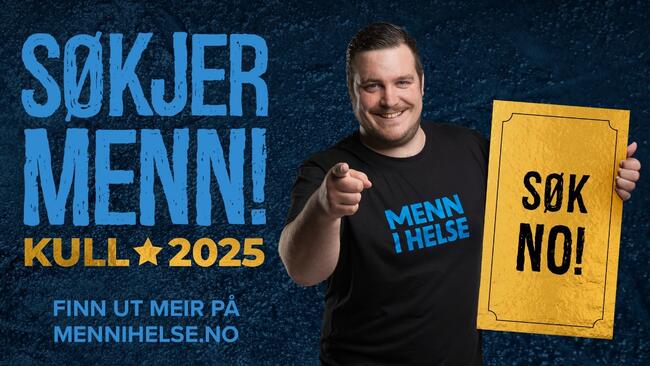 mann peikar på deg og seier søkjer menn til kull 2025