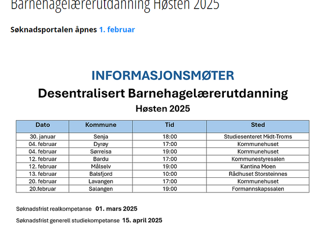 Informasjonsmøte