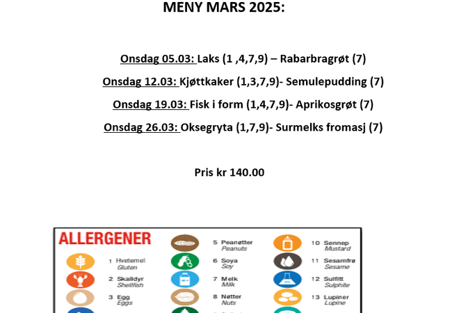 Måltidsfelleskap - Mars