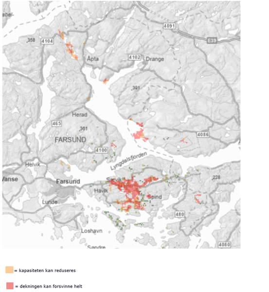 Oversikt over berørte adresser - adressene finnes i tabell nederst i artikkelen