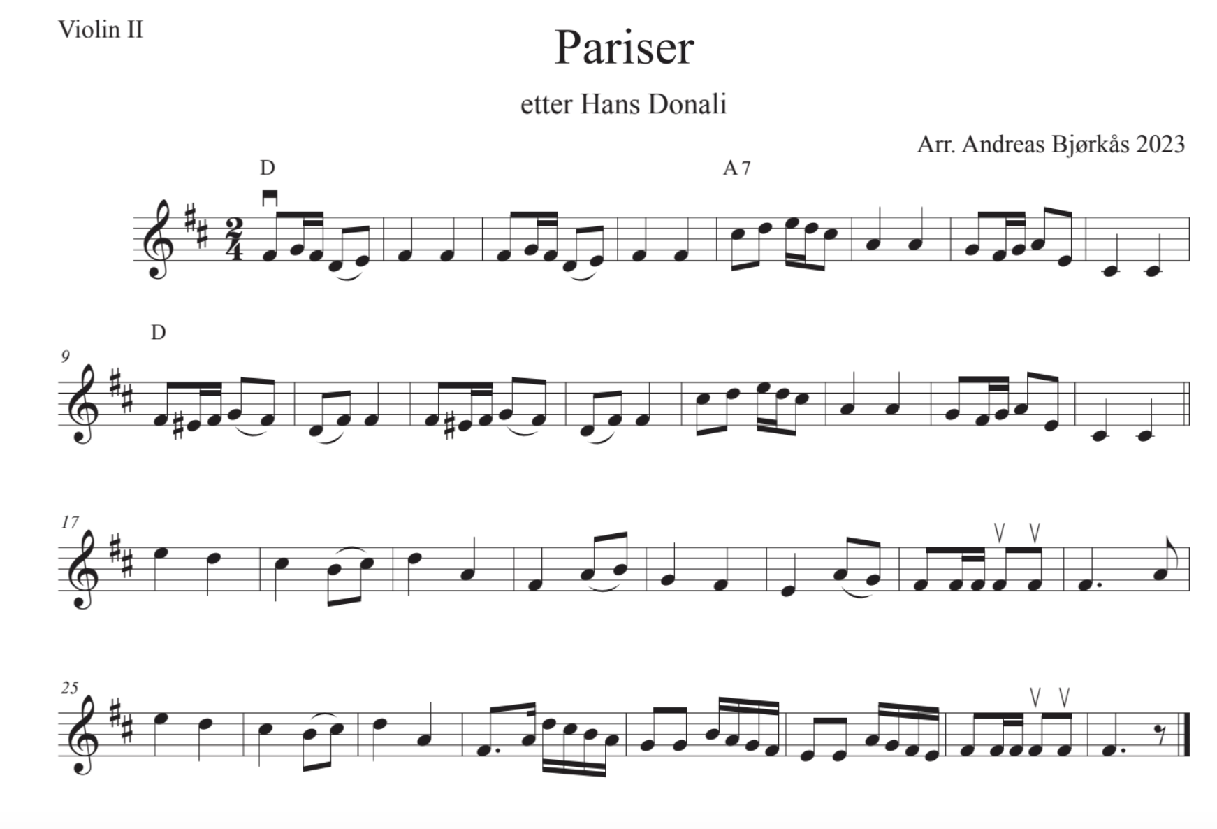 Pariser - violin 2