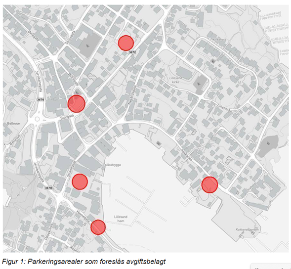 Parkering i Lillesand sentrum