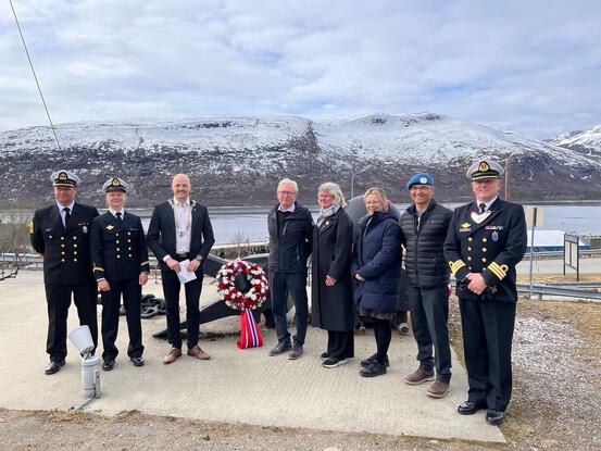 Foto fra markering ved Ramsund Orlogsstasjon