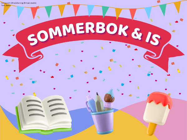 Rød banner med teksten