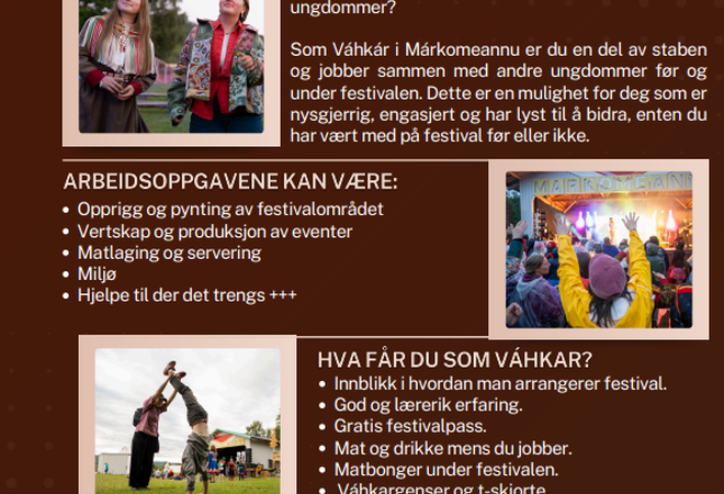 Plakat med informasjon om festival