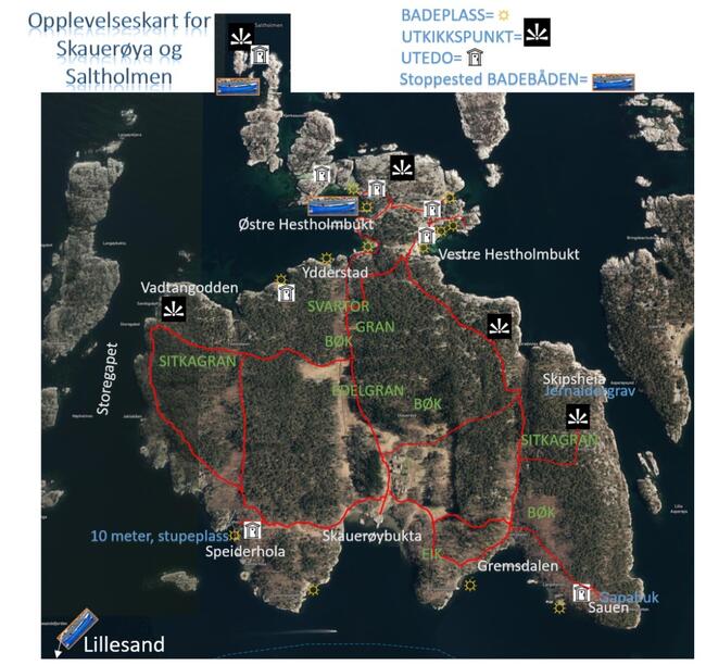 Kart over Skauerøya
