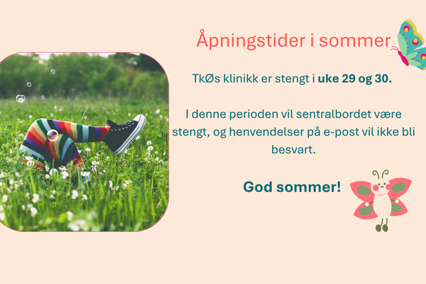 Åpningstider sommeren 2025