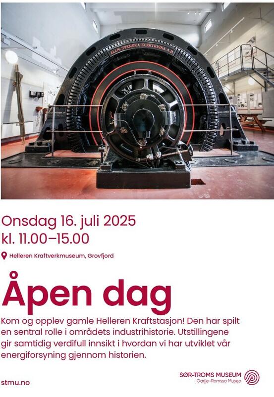 Plakat med tekst og bilde om åpen dag