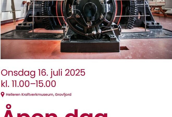 Plakat med tekst og bilde om åpen dag