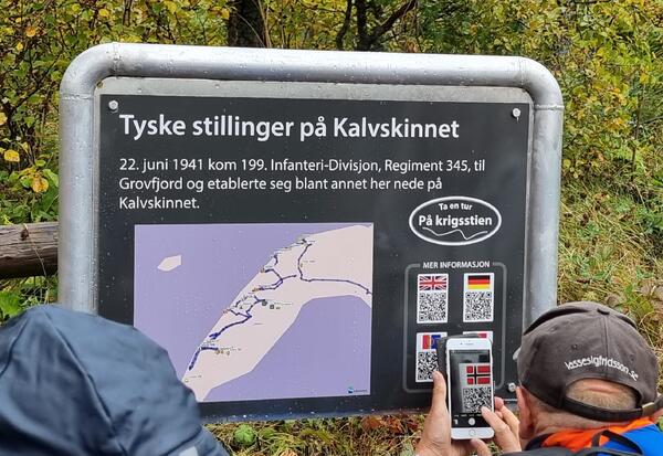 Bilde av skilt på Kalvskinnet