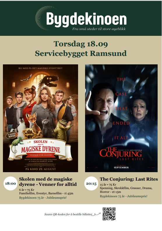 Skolen med de magiske dyrene - Venner for alltid og The Conjuring: Last Rites