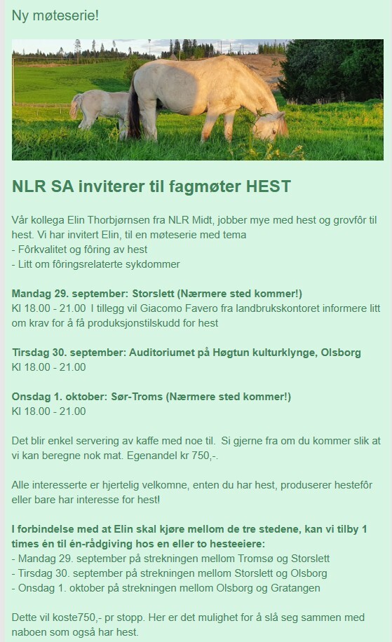 fôring av hest