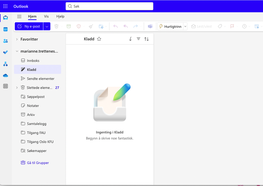 Outlook - skjermdump