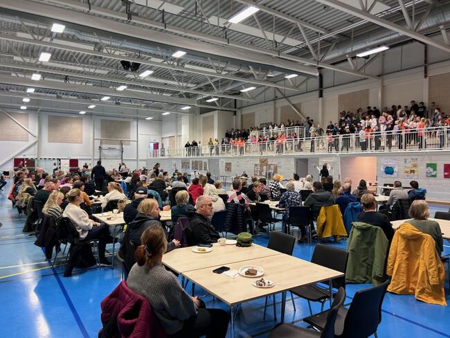 Bilde fra fjorårets kafe i Skånlandhallen