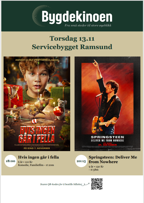 Plakat Hvis ingen går i fella og Springsteen