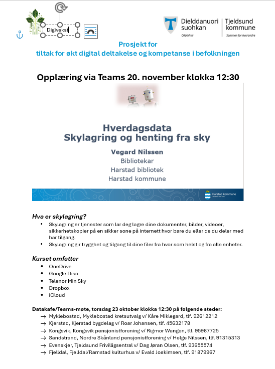 Plakat med tekst som i artikkelen