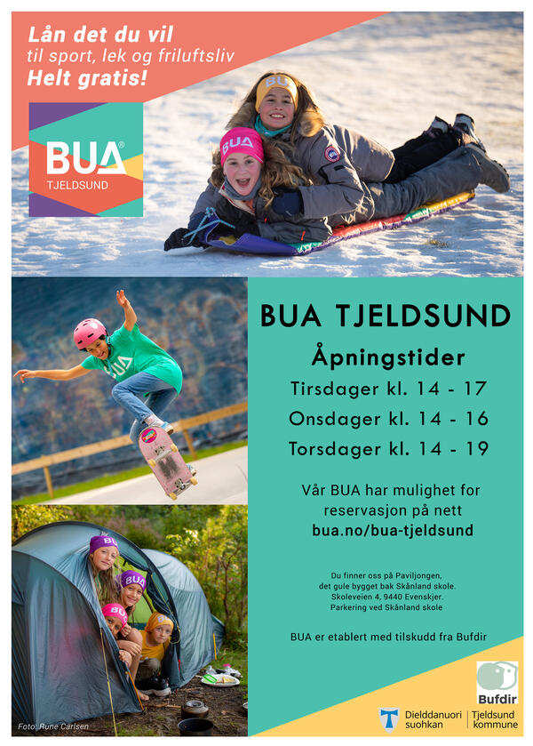 Plakat nye åpningstider BUA