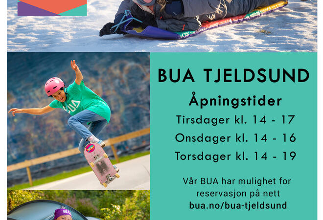 Plakat nye åpningstider BUA