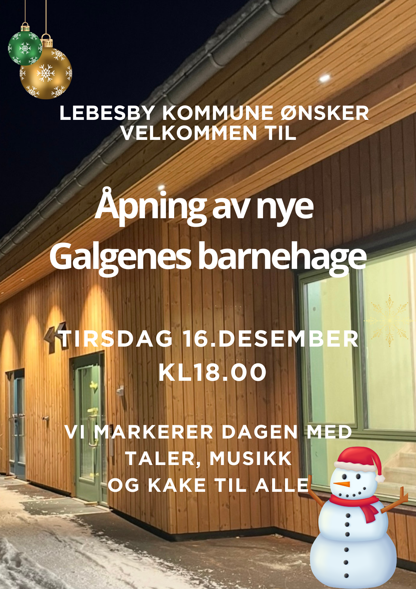 Åpning Galgenes barnehage