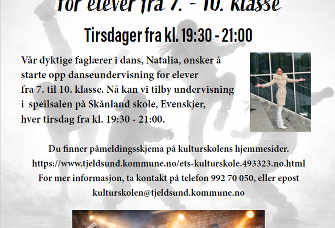 Informasjon om dansetilbud