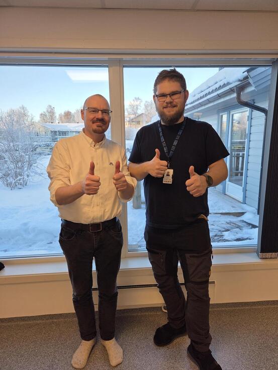 Per Eivind Horn og lærling Ruben