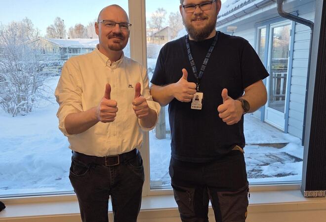 Per Eivind Horn og lærling Ruben