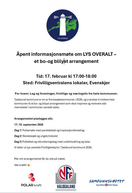 Plakat med tekst, for illustrasjon