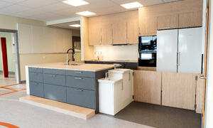 Foto: Harstadbygg Entreprenør Bildet viser kjøkken i ny barnehage