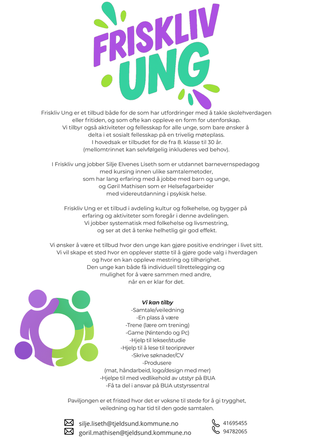 Informasjon om Friskliv Ung