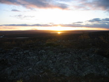 Solnedgang på Finnmarkvidda
